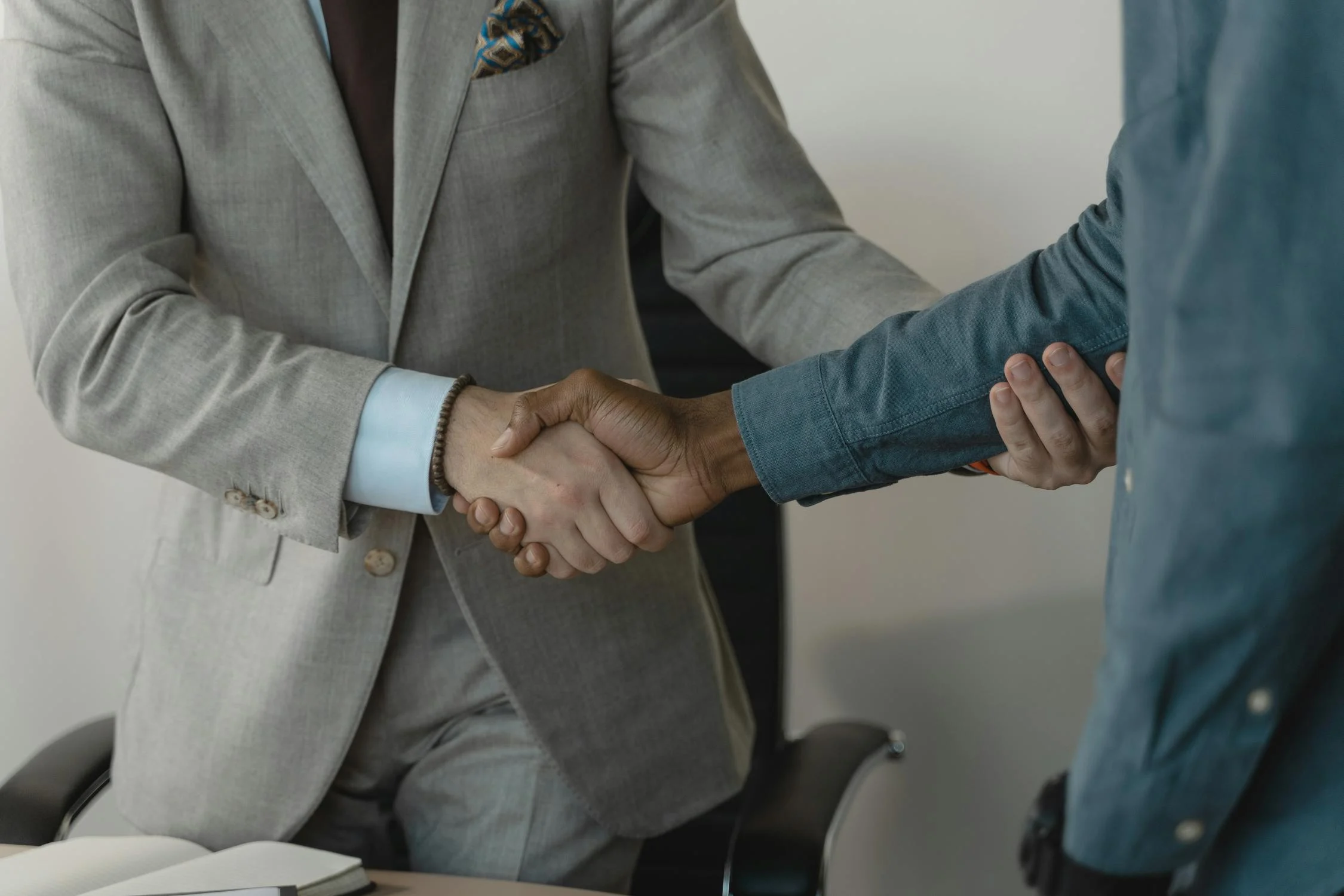 Professional business handshake